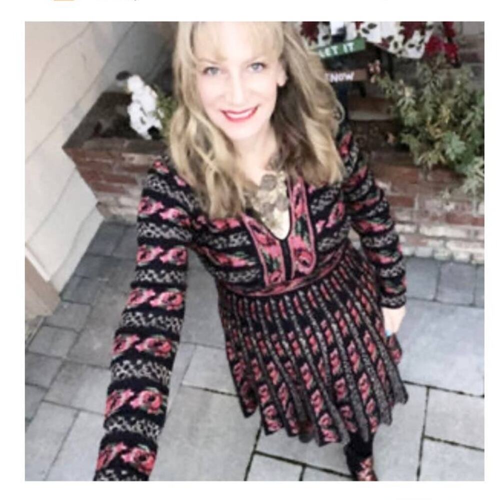 Anthropologie Cecilia Prado Emi Midi Floral Sweater Dress XS - Picture 11 of 15